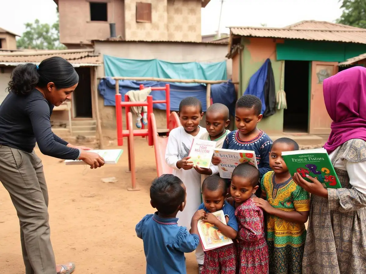 Children playing traditional cultural games